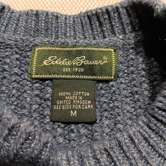 Eddie Bauer cotton sweater, Medium, Blue, Great condition - Picture 3 of 5